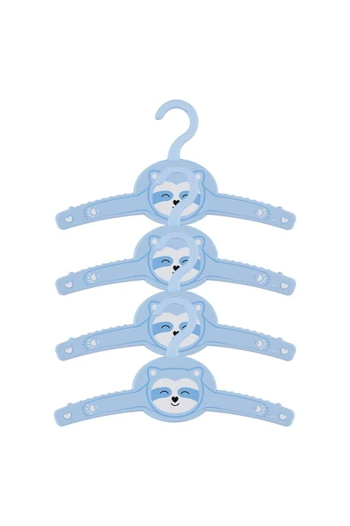 4 Adet Funny Çocuk Elbise Askısı ürün görseli