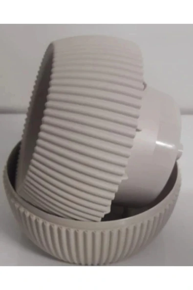 Mercan Saksı 2 Numara 0,35 Litre Su Hazneli Dekoratif Kaktüs Sukulent Saksı 11,8x9,2 Cm - 3