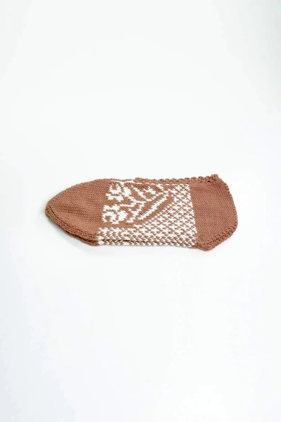 2 Çift El Örgüsü Kışlık Şık Kadın Yün Patik Set 9 - 2