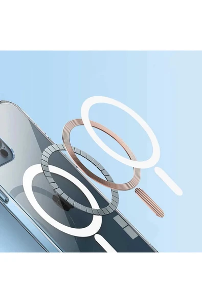 Iphone 14 Kılıf Kamera Lens Korumalı Magsafe Destekli Şeffaf Darbe Emici Sert Kapak - 4