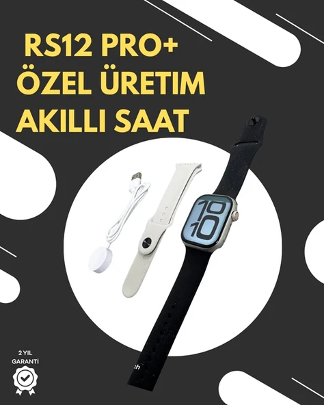 RS12 PRO+ 2025 Serisi Garantili Özel Üretim Akıllı Saat – AMOLED Ekran, GPS, 2GB Hafıza, Sesli Görüşme, Uzun Şarj Süresi ürün görseli 1