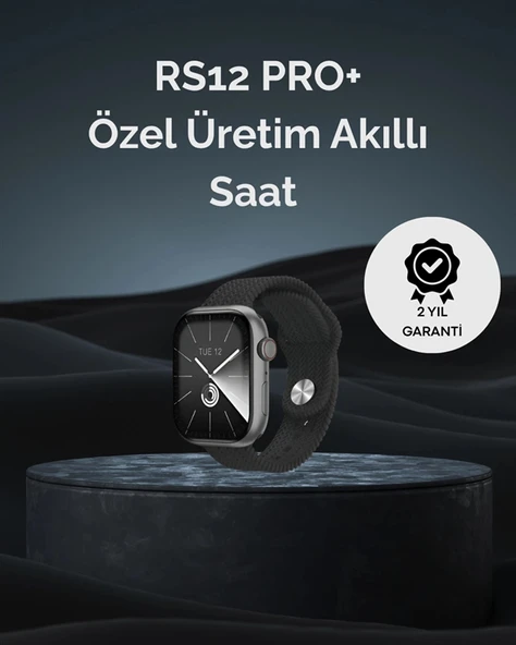 RS12 PRO+ 2025 Serisi Uzun Şarj Süreli Garantili Full Ekranlı Özel Üretim Akıllı Saat – 2GB Hafıza, AMOLED, GPS, Sesli A ürün görseli 1