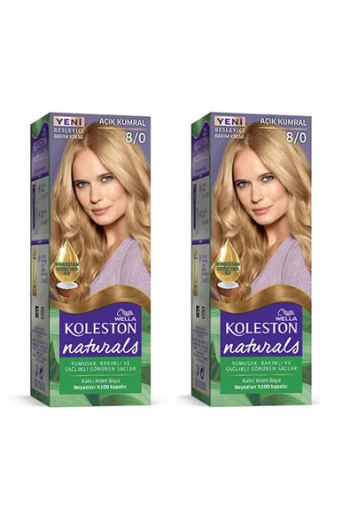 Naturals Saç Boyası Açık Kumral 8/0 2x Paket ürün görseli