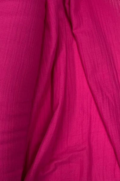 Çok Amaçlı Müslin Pamuklu Bebek Örtü Ve Battaniye Kumaşı Müslin Bez Fuşya 73 - 2