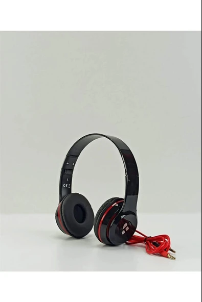 Siyah Kulak Üstü Portatif Katlanır Stereo Kulaklık - 2