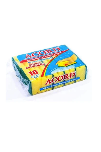 Oluklu Bulaşık Süngeri Ekonomik Paket 10 Adet Kolay Temizlik 2 Adet Bulaşık Teli Hediye - 2