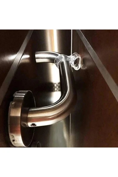 Şeffaf Kapı Kolu Stoperi Kapı Kolu Tamponu 4 Adet Kapı Güvenliği - 5