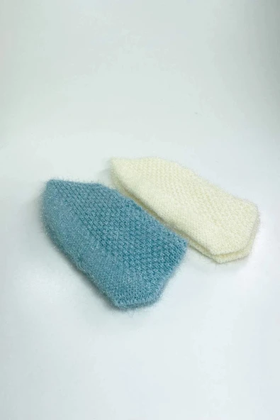 2 Çift El Örgüsü Kışlık Şık Kadın Yün Patik Set 4