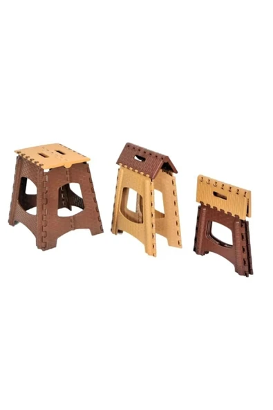 Küçük Boy Katlanabilir Plastik Tabure - Katlanır Tabure 23x27x27 Cm