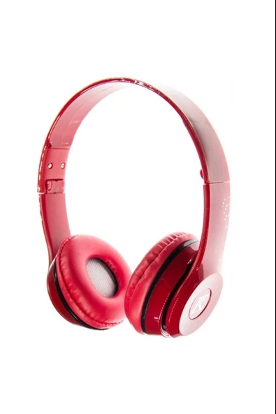 Kırmızı Kulak Üstü Portatif Katlanır Stereo Kulaklık - 2