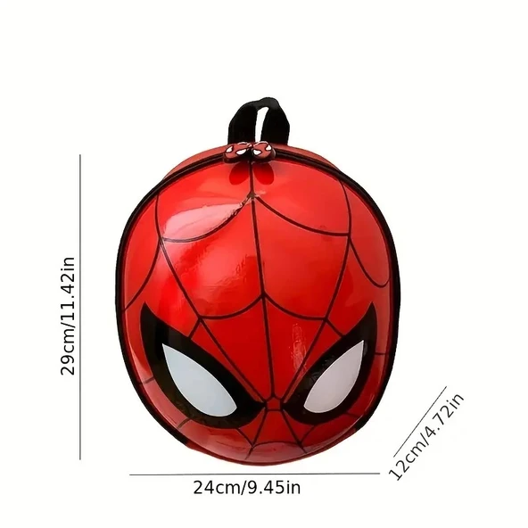 Spider-Man Süper Kahraman Çantası Ayarlanabilir Omuz Askısı, Dayanıklı Kumaş, Kırmızı ve Siyah Tasarım - 2