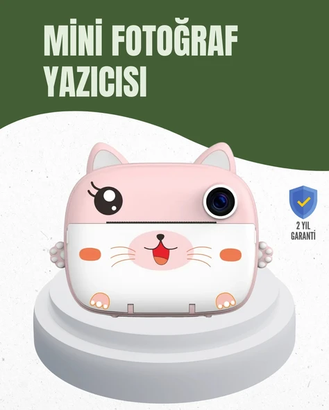 64GB TF Kart Destekli Çoklu Dil Seçeneği Sunan Anında Baskı Kamera