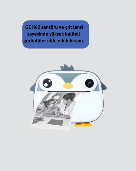 Anında Baskı Özellikli GCH62 Çift Lensli Dijital Kamera - Resim 2