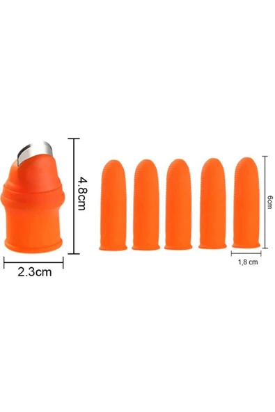 Pratik Baş Parmak Koruyucu Eldiven Sebze Meyve Soyucu Kesme Ayıklayıcı Silikon Aparat - 2