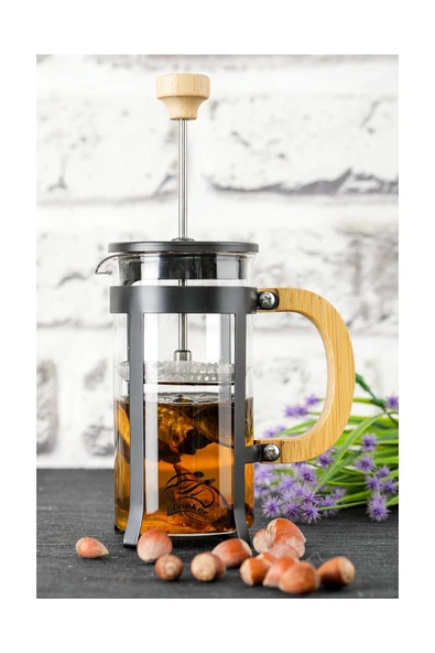 Lüx Cam 350 Ml French Press Siyah