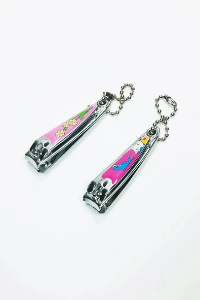 2 Adet Renkli Desenli Figürlü Tırnak Makası 5,5 Cm - 2