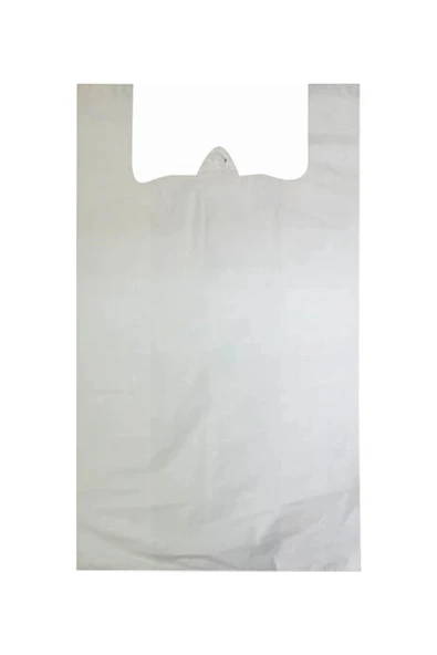 Beyaz Atlet Poşet Küçük Boy 25x45 Cm Takriben 110 Adet 1 Kg