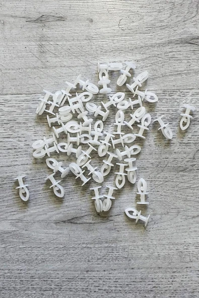 Geçmeli Sistem 75 Adet Tül Ve Perde Düğmesi Sağlam Korniş Halkası