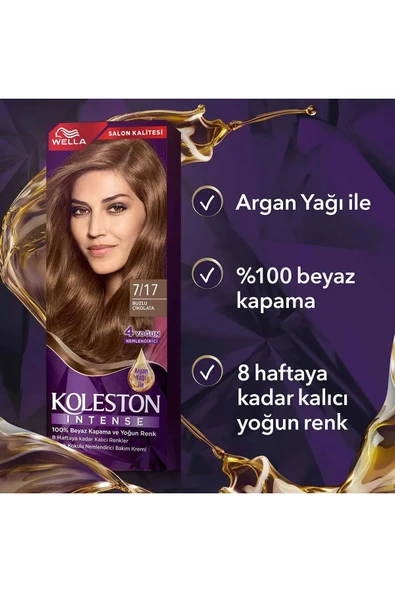 Koleston Intense Saç Boyası 7/17 Buzlu Çikolata - Salon Kalitesi - 7