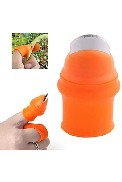 Pratik Baş Parmak Koruyucu Eldiven Sebze Meyve Soyucu Kesme Ayıklayıcı Silikon Aparat - 3