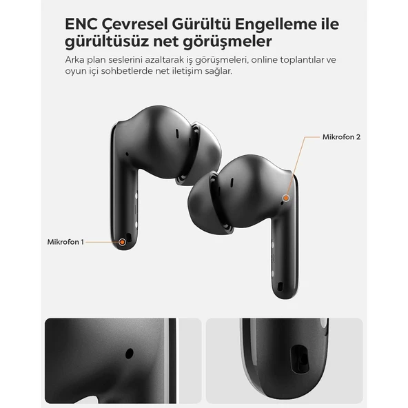 Spigen Audio SA-TW S10 Anc Kablosuz Tws Kulaklık Siyah ASD07886 - 3