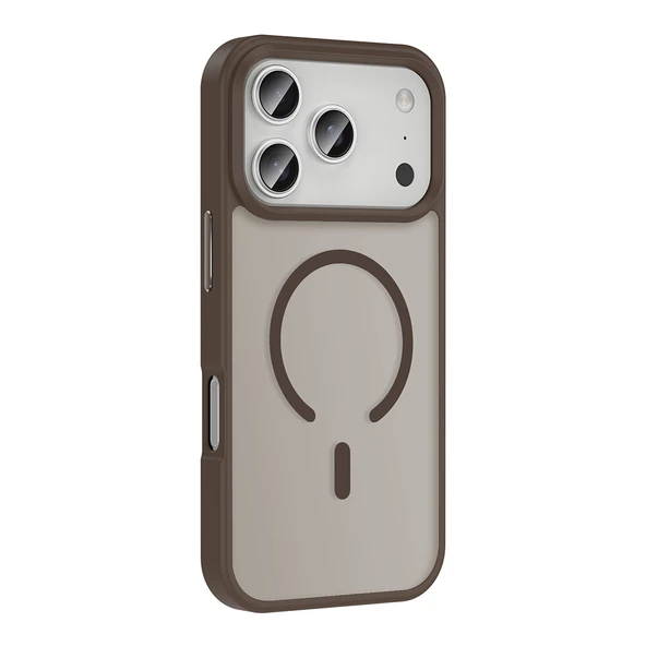 iPhone 17 Pro Max Kılıf Kablosuz Şarj Özellikli Mat Arka Yüzey Sio Kapak - Resim 5