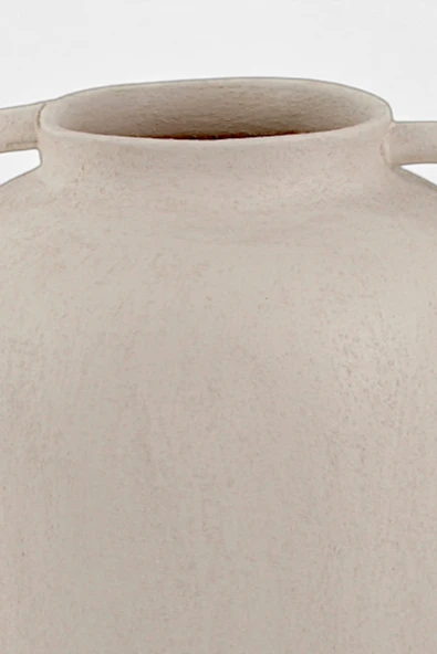 Noa Bohem Dokulu Oval Seramik Küp Vazo (16x29 cm) - Resim 5