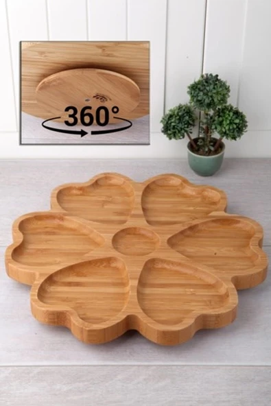 7 Bölmeli Dönerli Bambu Sunum Royaleks-bls Kds3030