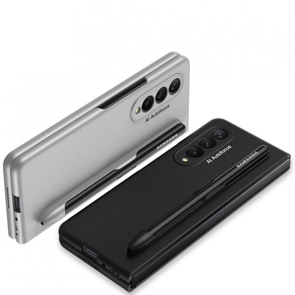 KNY Samsung Galaxy Z Fold 3 Kılıf Kalem Koymalı Espen Kapak Siyah - 3
