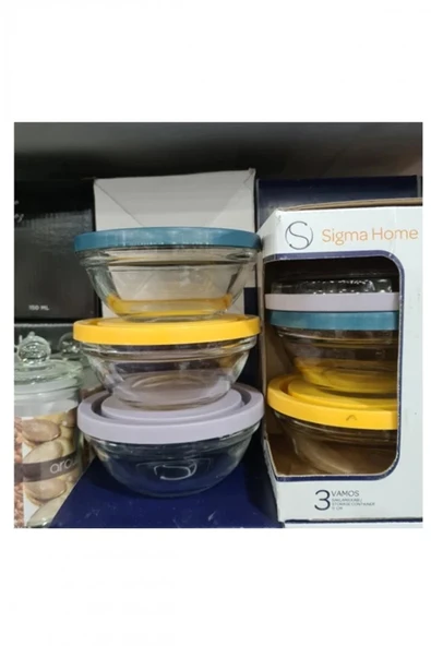 Vamos 3'lü Cam Saklama Kabı Royaleks-sgm08779