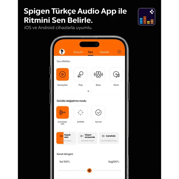 Spigen Audio SA-HP P10 Anc Kablosuz Kulaküstü Kulaklık Siyah ASD09691 - 2