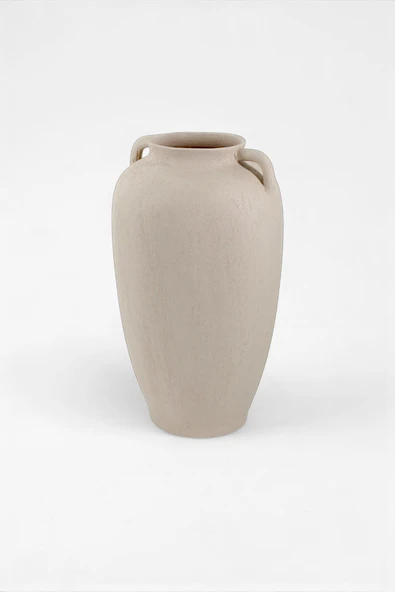 Noa Bohem Dokulu Oval Seramik Küp Vazo (16x29 cm) - Resim 3