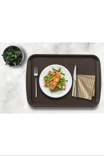 Büyük Servis Tepsisi Kahverengi 37x53 Royaleks-meysa-4531