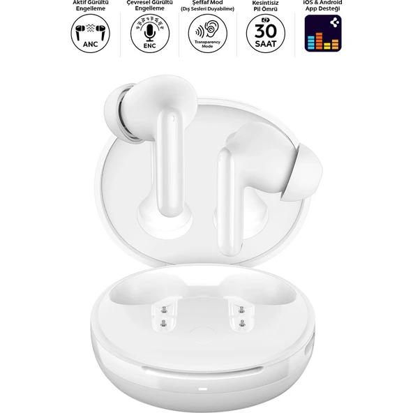 Spigen Audio SA-TW S10 Anc Kablosuz Tws Kulaklık Beyaz ASD07962