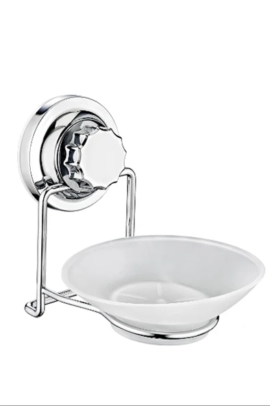 Vakumlu Plastik Sabunluk Krom Royaleks-vk-713