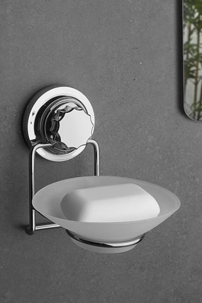 Vakumlu Plastik Sabunluk Krom Royaleks-vk-713 - 2