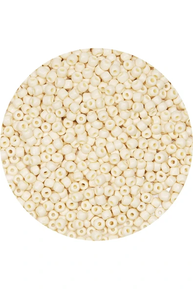 Beyaz Renk 4 Mm Yaklaşık 660 Adet / 60 Gram Cam Boncuk Oya Yazma Bileklik Ve Kolye - 3