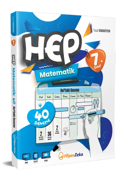 HİPER ZEKA 7. Sınıf Haftalık HEP Matematik 40 Deneme 2026 ürün görseli