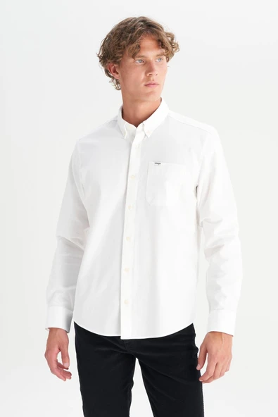 Erkek Tek Cepli Gömlek White White XL ürün görseli