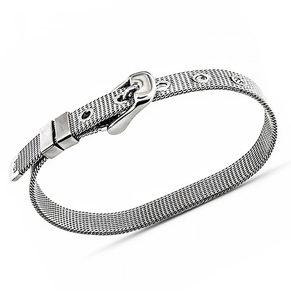 Hasır Örgü Çelik Bileklik 31831G4D2M1 - Resim 4