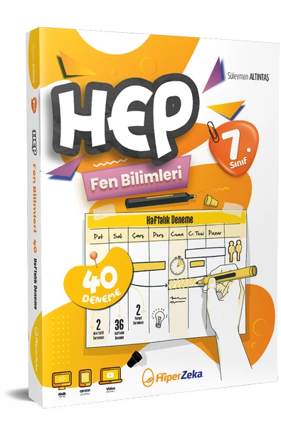 HİPER ZEKA 7. Sınıf Haftalık HEP Fen Bilimleri 40 Deneme 2026 ürün görseli