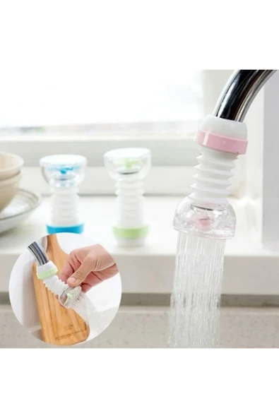 Fırfırlı Musluk Filtresi | Musluk Ucu Su Filtresi | 360 Derece Dönebilen Musluk Tasarruf Filtresi - 3