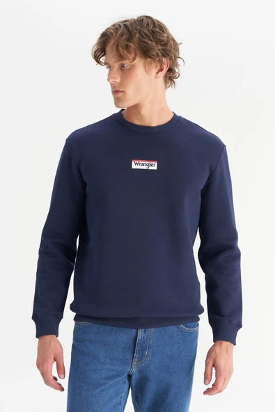 Erkek Mid Logo Sweatshirt DarKNavy DarKNavy XL ürün görseli 1