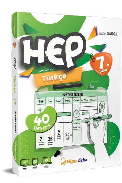 HİPER ZEKA 7. Sınıf Haftalık HEP Türkçe 40 Deneme 2026 ürün görseli