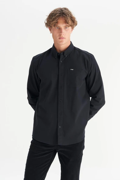 Erkek Tek Cepli Gömlek Black Black XL ürün görseli