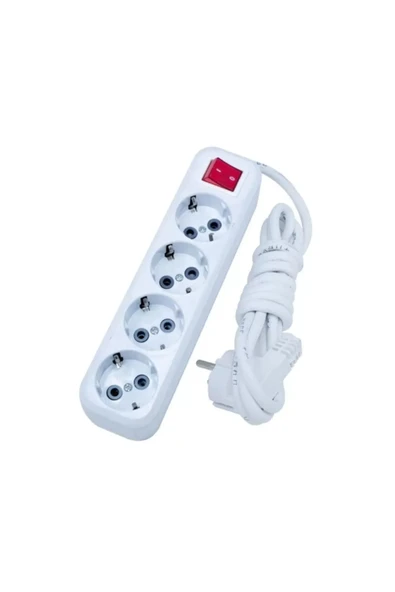 4 Lü 2 Mt Anahtarlı Grup Priz Royaleks-ast-a402