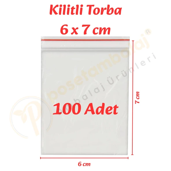 6x7 cm. Kilitli Torba (100 Adet) - 1