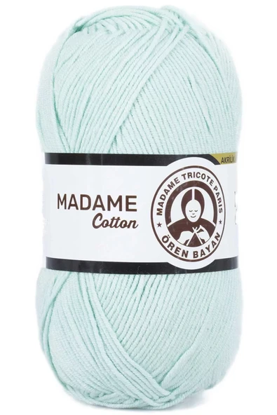 1 Adet Madame Cotton El Örgü İpi Yünü 100 Gr 017 Mint Yeşili ürün görseli 1
