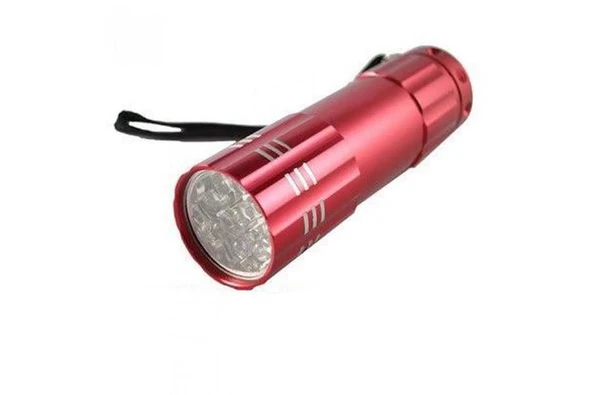 9 Ledli Pilli EL Feneri Kamp Dağcı Lamba Fener - Resim 2