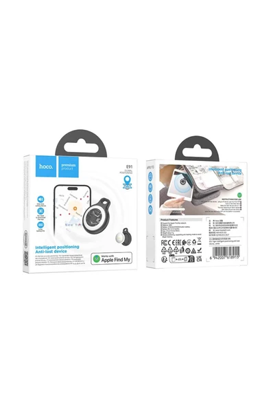 AirTag E91 Tiger Telefon Takipli Evcil Hayvan Anti-Lost Sesli Uyarı Özellikli Takip Cihazı - Resim 5